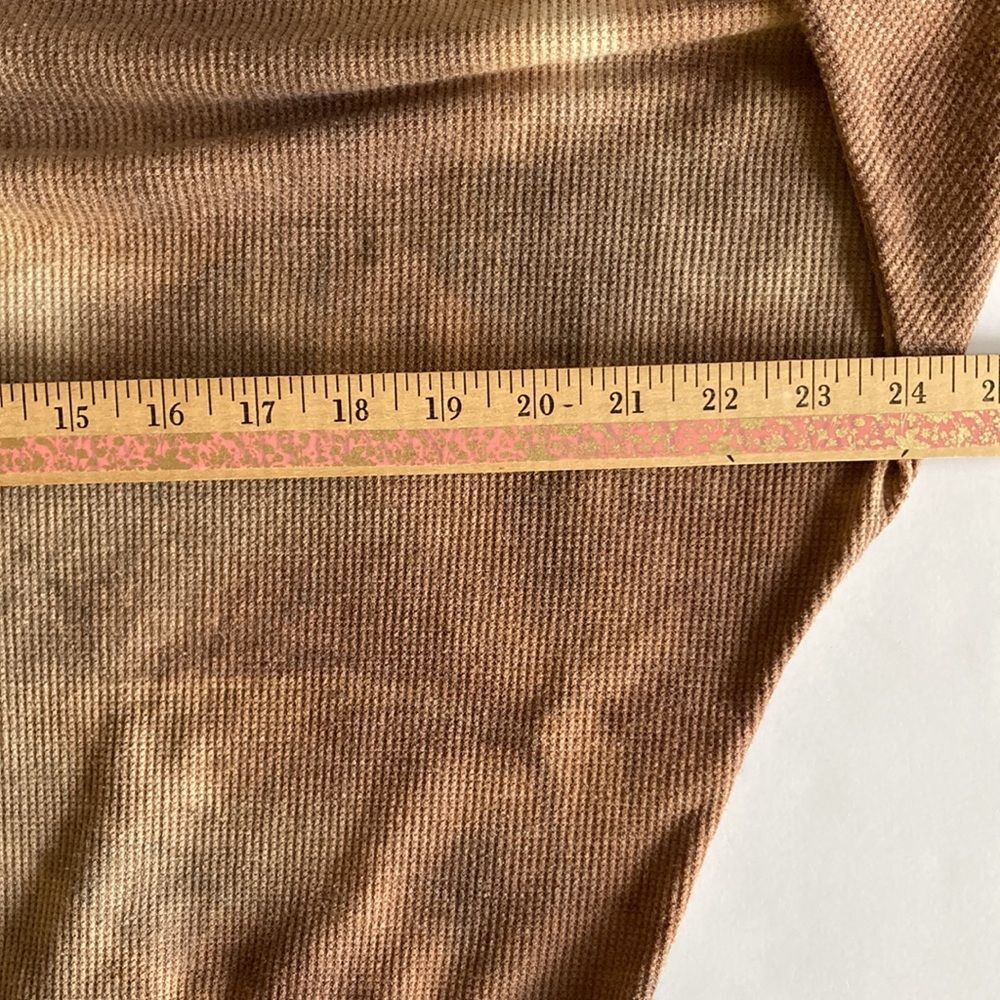 Lulu's Cool Touch Brown Tie-Dye Long Sleeve Thermal Top Medium - Picture 5 of 9